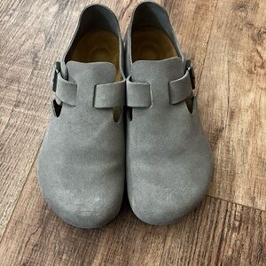 Birkenstock Gray Slip-On Loafers- 39